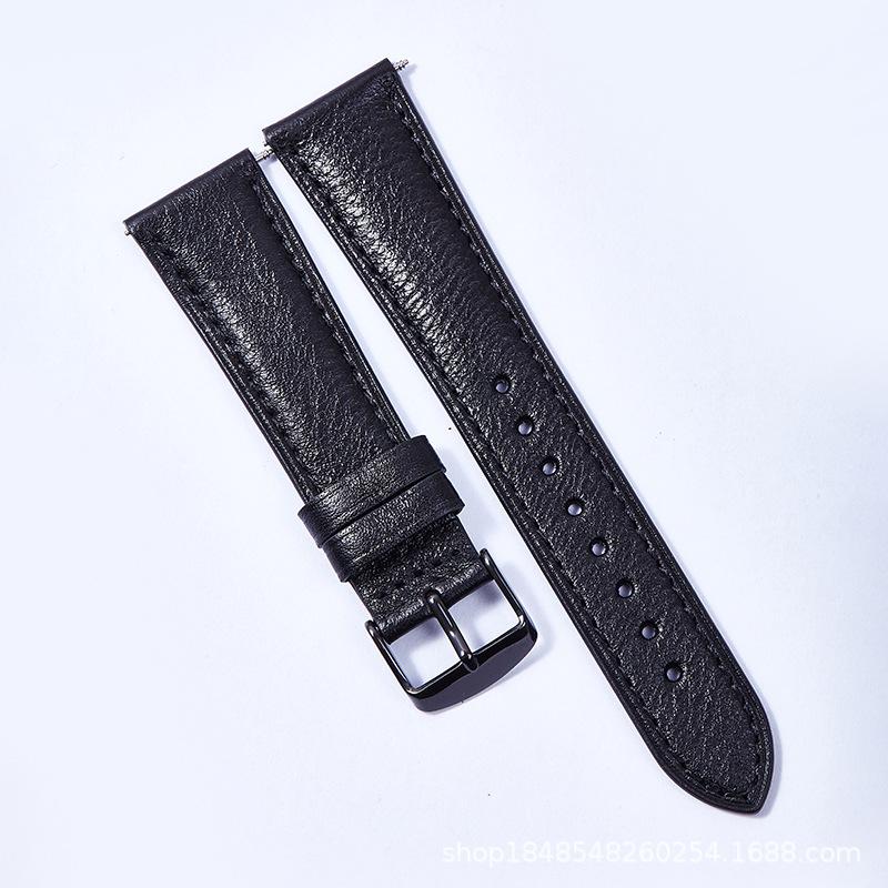 Cowhide Watch Strap Is Suitable For 22Mm Pin Buckle High-End Tree Height Leather Lychee Pattern Strap