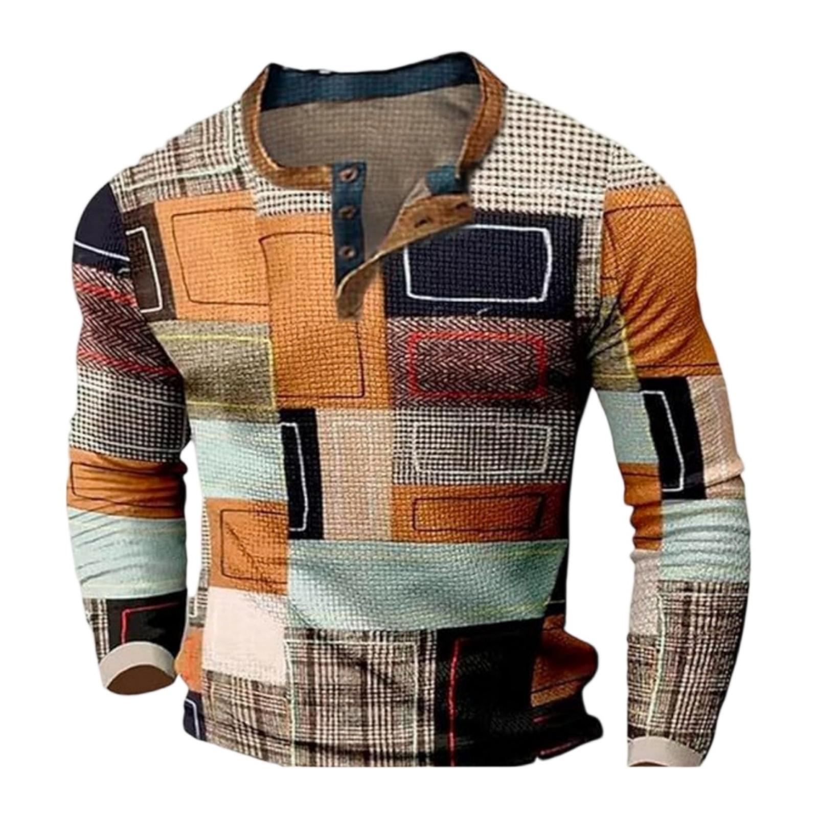 

Men s Round,neck 3D Printed Trendy Mesh Long,sleeved T,shirt Top XL
