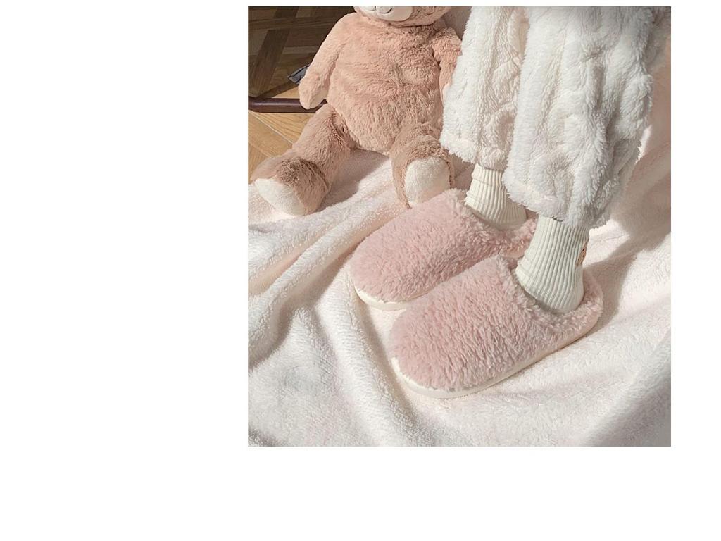 Winter Women's Plush Maternity Slippers - Japanese Style, Warm Wrap-Toe Indoor Cotton Shoes