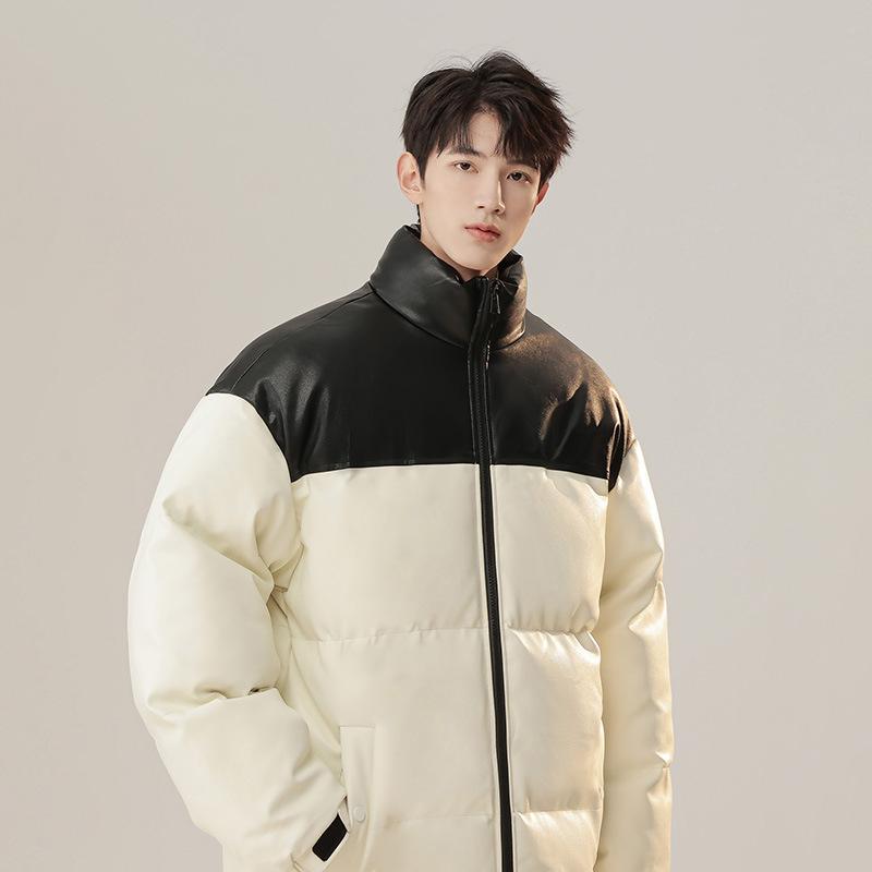 New couple winter short cotton-padded clothes men's jackets cotton-padded clothes stand-up collar warm bread clothes waterproof and windproof