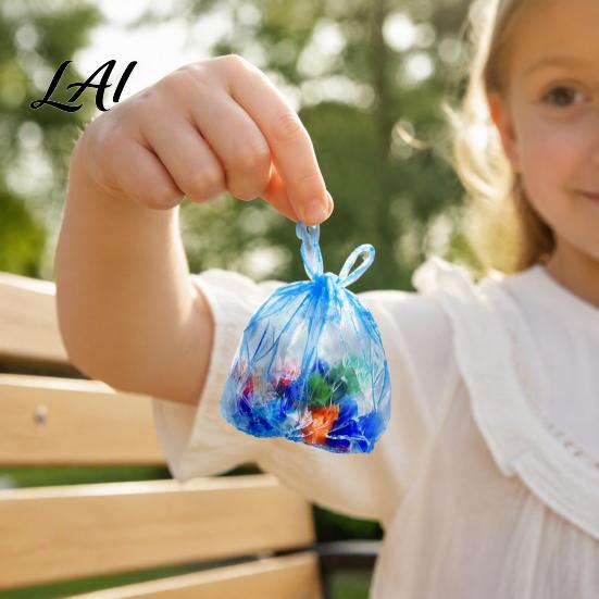 Simulated Trash Bag Toy Garbage Shaker Pendant Lightweight Portable Ornament with Buckle Fun Keyring 3D Printed Creative Novelty Keychain
