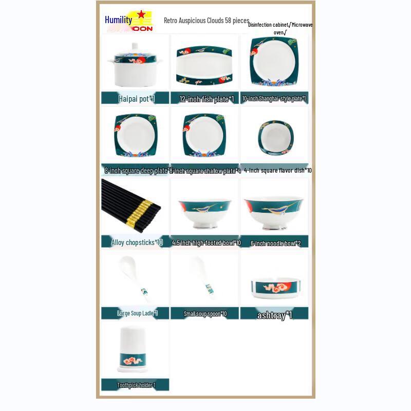 Керамический набор столовой посуды