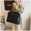 Ielgy High-End Feeling Large-Capacity Underarm Tote Bag Fashion Retro Lock Simple One-Shoulder Large Bag T