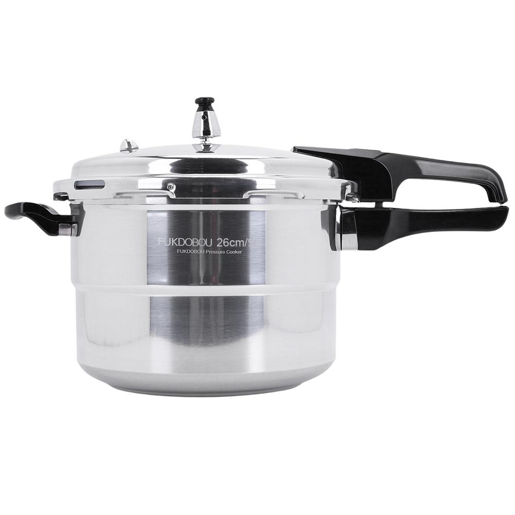 Aluminum Pressure Cooker with Steaming Plate Small Pressure Cooker Household Stovetop Pressure Canner for Gas & Induction Stove