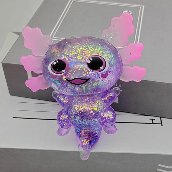 Przezroczysty Brokatowy Salamandra Gniotek Antystresowy Kreskówkowy Salamandrowaty Ściskowy Sensoryczny