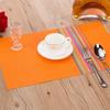 6 Pieces Waterproof Insulated Plate Mat PVC Place Mats Colorful Strip Table Mat  Dining Table