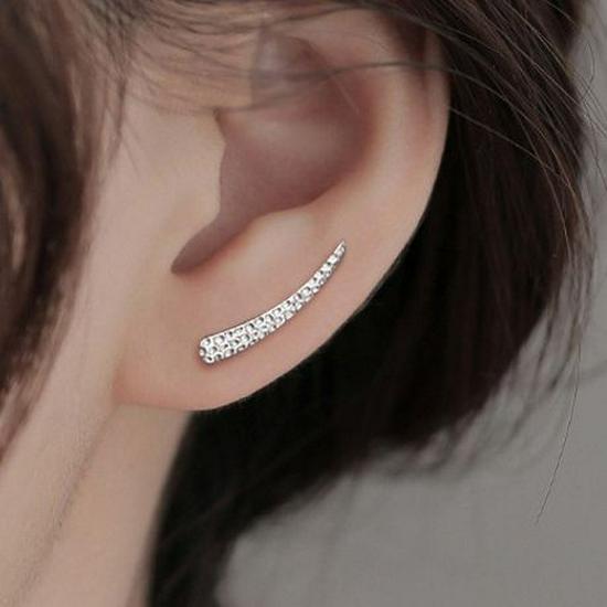 

Sterling Silver U-Shaped Hypoallergenic Stud Earrings for Women - Trendy, Cool Style