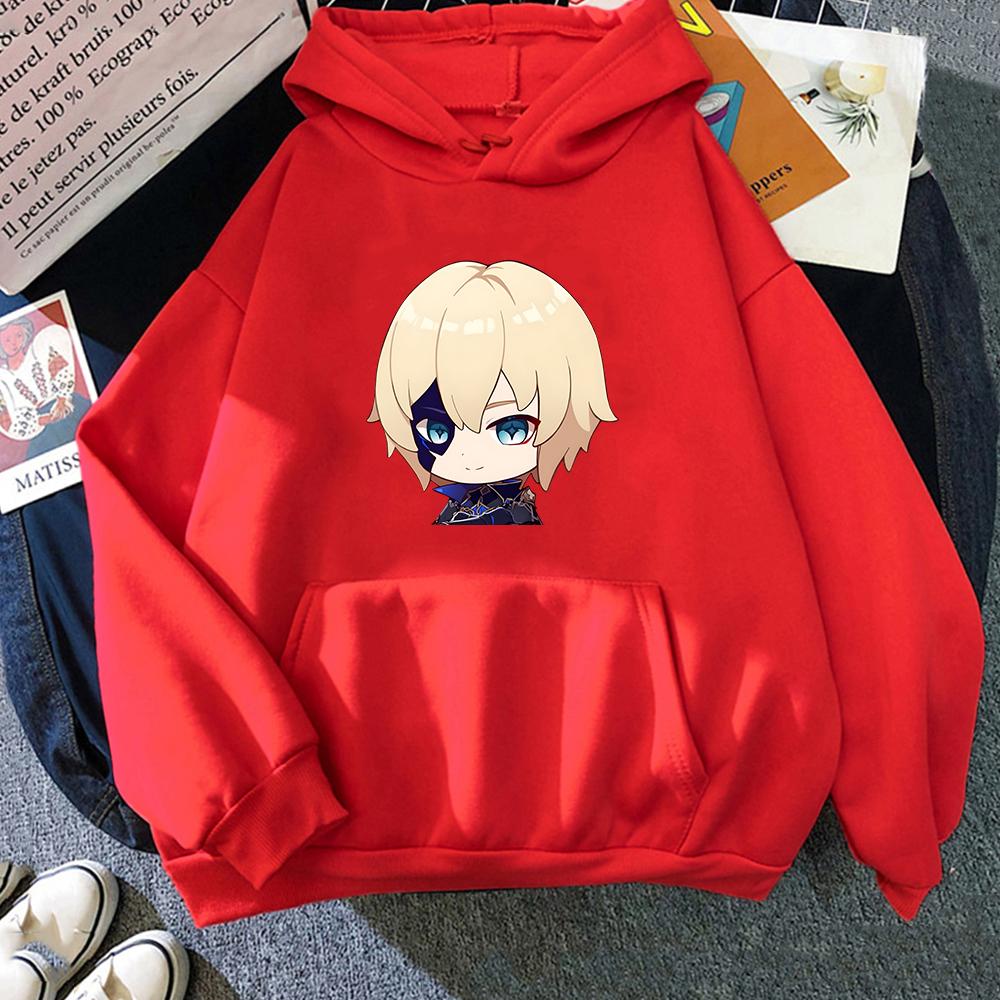 Genshin Impact Kawaii Hoodies Winter Damen Mode Tops Pullover Ästhetischer Print Cartoon 2023 Thoma Sweatshirts Oversized Grafik Hoodie
