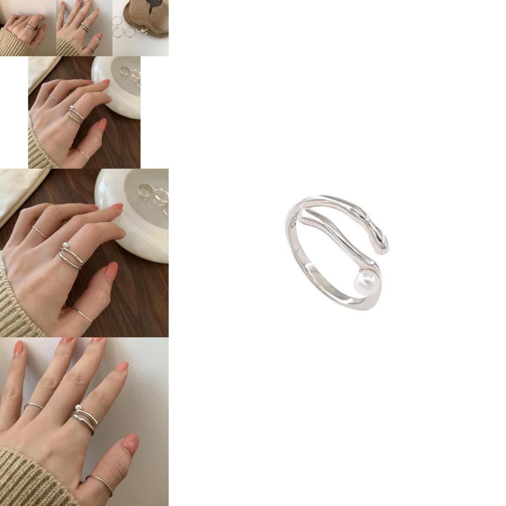 Stylish Minimalist Open Ring With Unique Dual Pearl Design For Fashionable Ladies