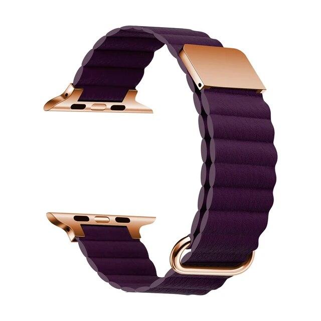 Geeignet für Apple Watch 8 Armband Apple Watch se/ultra/7. Generation iwatch6 Lederarmband magnetische Anziehungskraft Kreativität