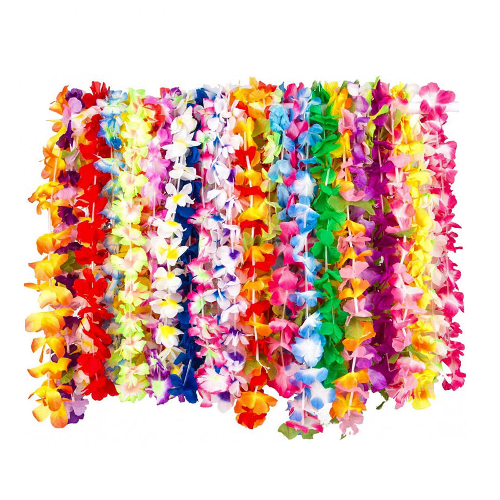 

Hawaiian Leis Set for Men Women Artificial Flower Garland Necklace for
