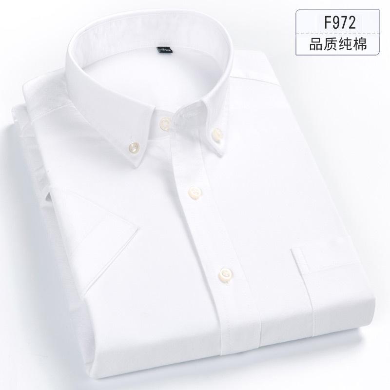 Summer Pure Cotton Men's Plaid Short-sleeved Shirt Casual Business Cotton Half-sleeved Young and Middle-aged Shirt