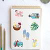 Summer Stickers Beach Surfing DIY Kids Toy Gift for Phones Laptops Bottles Cars Luggage Decorative Graffiti Waterproof Decal