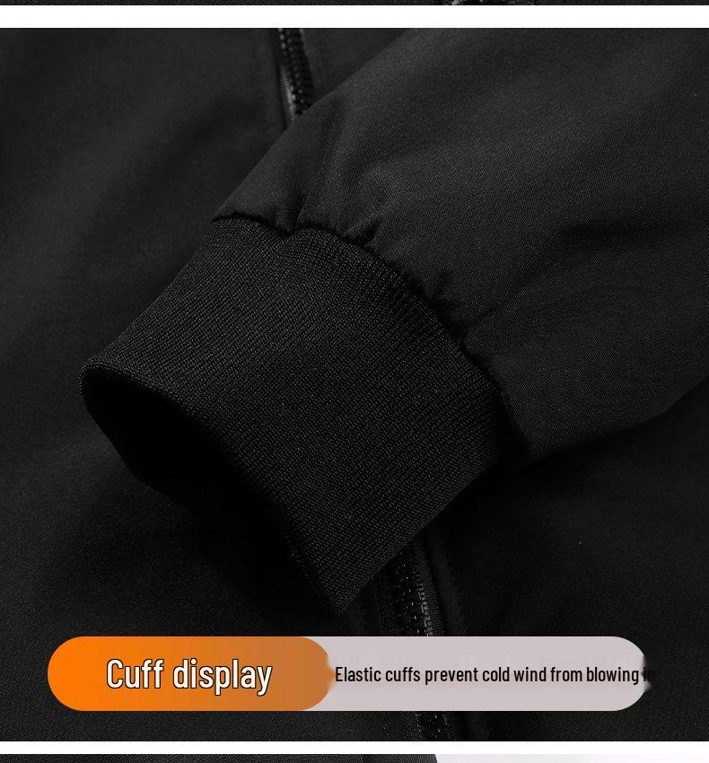 2026 Men's Trendy Baseball Collar Slim Fit Casual Jacket - Solid Color, Versatile Fashion