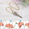 [PATIKIL] Brass Key Rings, Set of 5, 7mm Opening Screw Lock Clip Key Rings, Teardrop Shape Key Chain Clips for Keys
