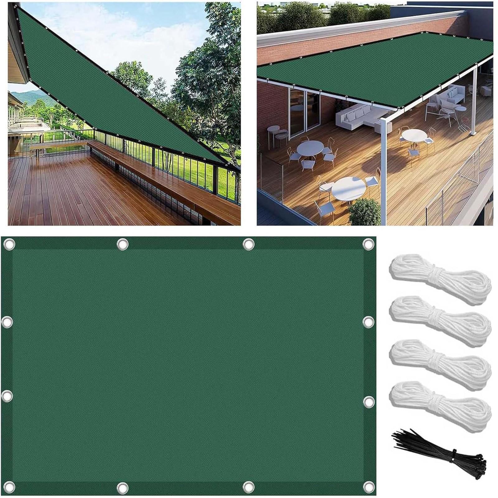 

Навес на заказ с люверсами. Холст 3 х 3 м с люверсами разных цветов, теневая сетка, включая монтажные веревки, водонепроницаемая для сада. One Size