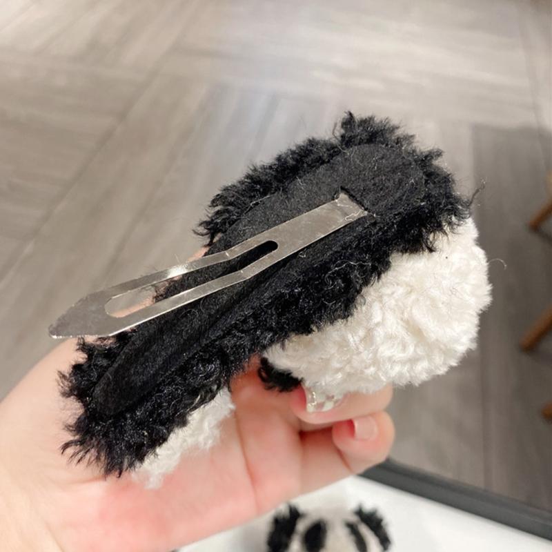 Plüsch-Panda-Form Haarspange/Haargummi/Stirnband Weihnachten Karneval Haargummi für Damen Teenager beim Fotografieren Rutschfest