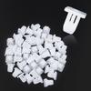 50PCS Car Bumper Clips,Square Plastic Clips White Automotive Clips and Fasteners,Universal Retainer Clips Push Rivets for Car Truck SUV Fixed Bumper