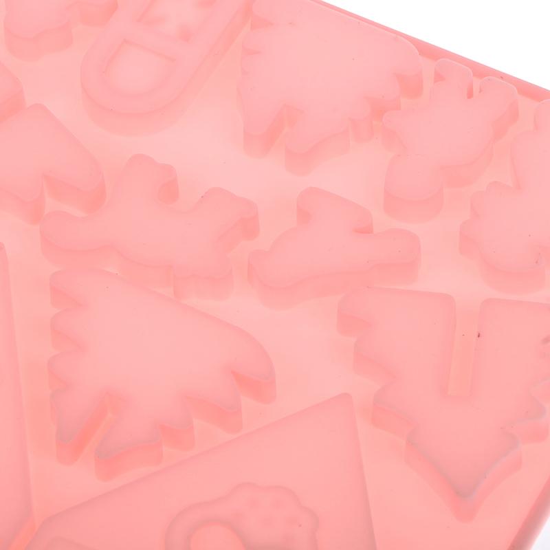 1Pc Building Block Christmas House Chocolate Mold Silicone Mould Gingerbread House Cookie Mold Cake Fudge Christmas Decoration