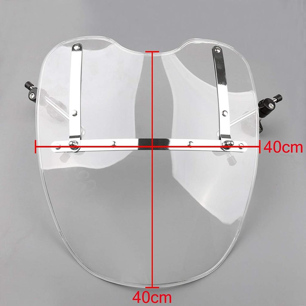 ONGMEIL Motorcycle Windshield Panel for Honda, Suzuki, Yamaha, and Kawasaki Cruisers