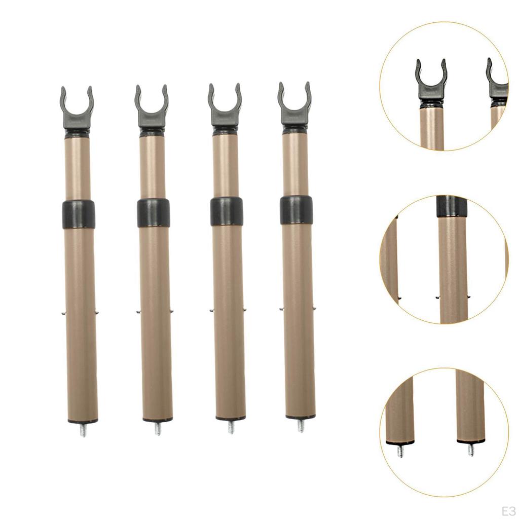 4 Pieces Camping Cart Table Support Rod Lifting Bracket Heavy Duty Heightening Holder Detachable