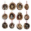 Owl Raccoon Christmas Ornament 2D Printed Acrylic Hanging Decor for Tree Festive Animal Tree Pendant