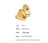 18K Gold Plated Geometric Irregular Glossy Stainless Steel Open Ring