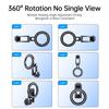 Aluminum Alloy 17mm Ball Head Magnetic Phone Mount With 360 Rotation For Car Vent Dashboard Stand
