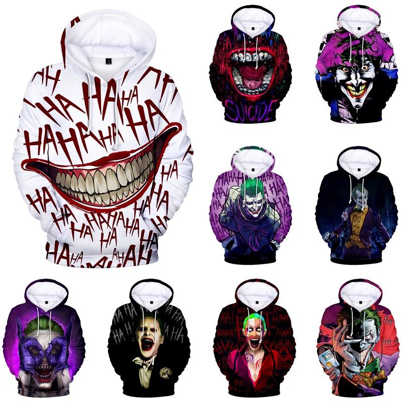 Haha Funny Halloween Joker Men Women 3d Sweatshirt Hoodies Hip Hop Dress Tops