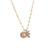 Golden Luxury Diamond Titanium Steel Necklace Women Fashion Slim Waist H Pendant Collarbone Chain
