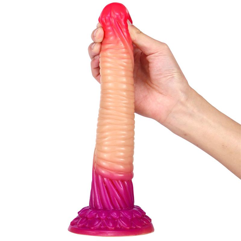 Liquid Silicone Horse Cock Imitation Phallus Thick Animal Dildo Female Backyard Anal Plug Adult Products