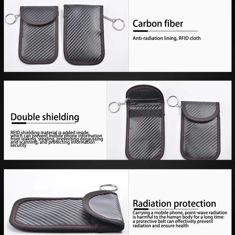 1Car Key Signal Shielding Box Faraday Cage Remote Control Package Keyless Rfid Shielding Package Car Accessories