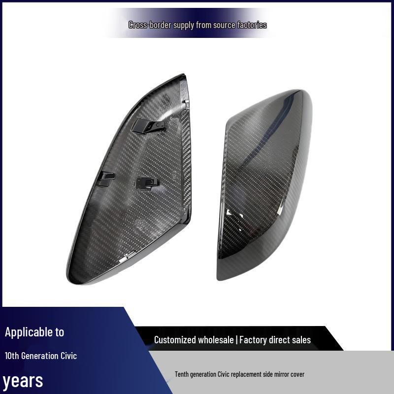Civic 10th Gen Carbon Fiber Rearview Mirror Cover Replacement Carbon Fiber