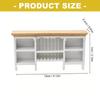 Wooden Doll House Kitchen Wall Mount Cabinet Model Figurine Storage Solution For Kids Craft Model Project Scene Display