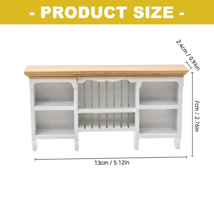 Wooden Doll House Kitchen Wall Mount Cabinet Model Figurine Storage Solution For Kids Craft Model Project Scene Display