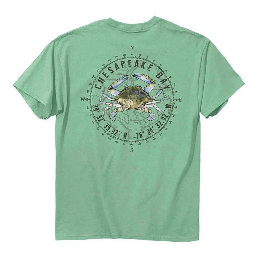 New MARYLAND my Maryland Crab Compass Chesapeake Bay Bearings T Shirt 3XL