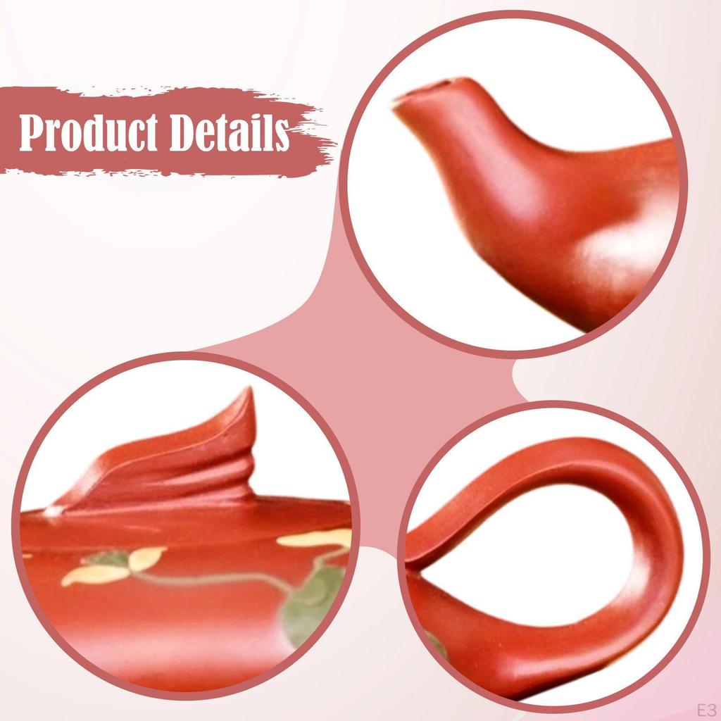 Clay Teapot 180ml Compact Teaware Gift Elegant Kung Fu Chinese Traditional for Camping Office