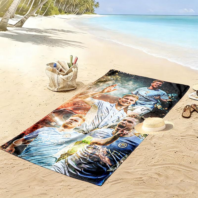 KDB Football Maestro Beach Towel, Large Soft Quick Dry Towel for Beach Camping Swimming