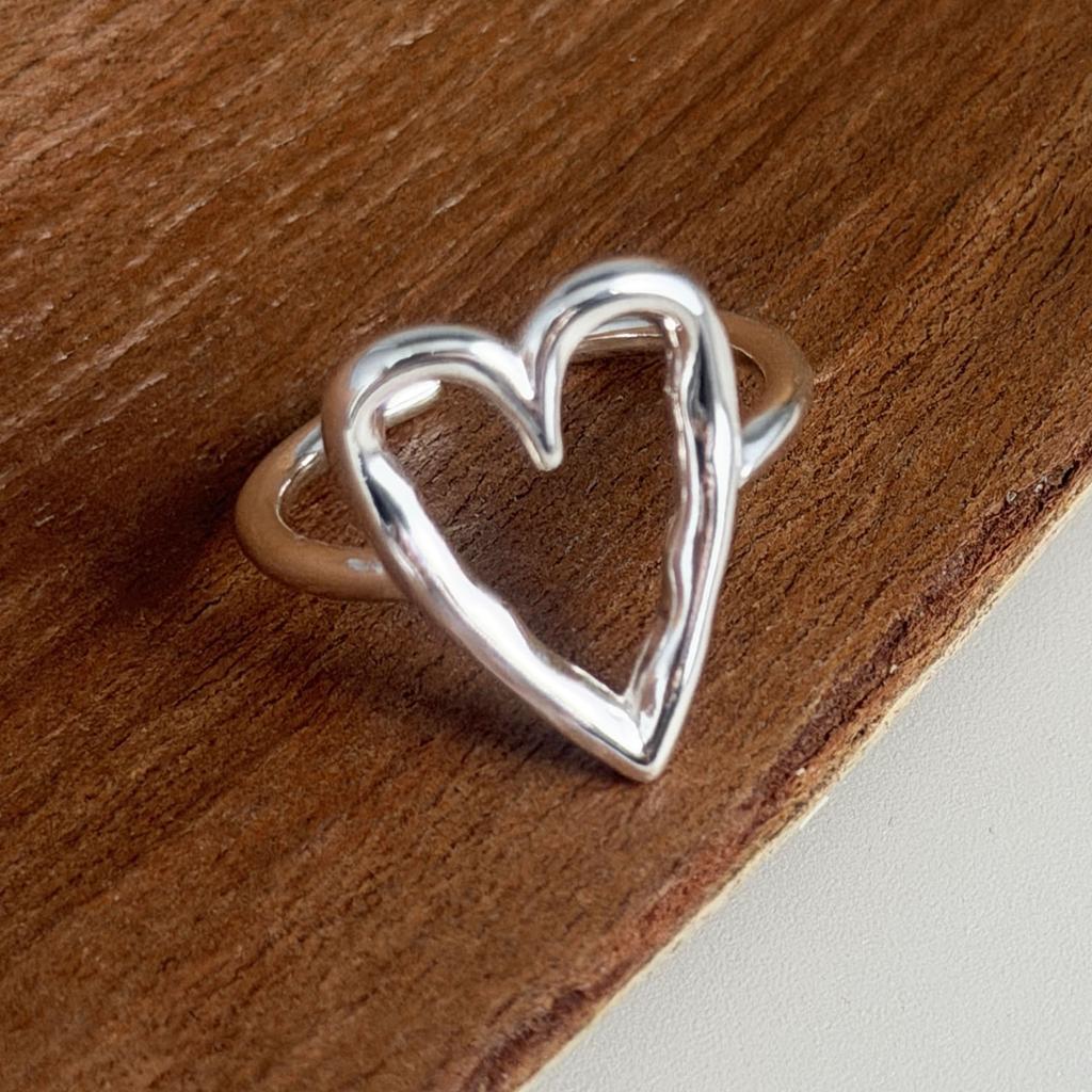 Xiaomi BF CLUB 925 Sterling Silver Ring For Women Jewelry Retro Hollow Heart Open Vintage Handmade Ring Allergy For Party Birthday Gift