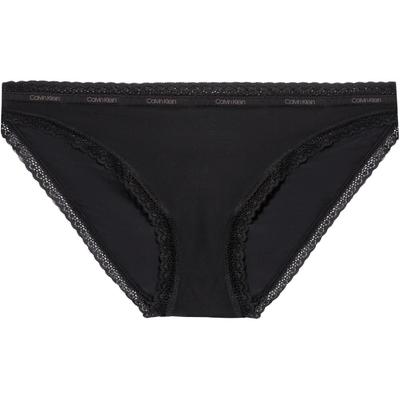 Lace Trim Mid-Rise Bikini Briefs Women Underwear Black 000QD3766E-UB1