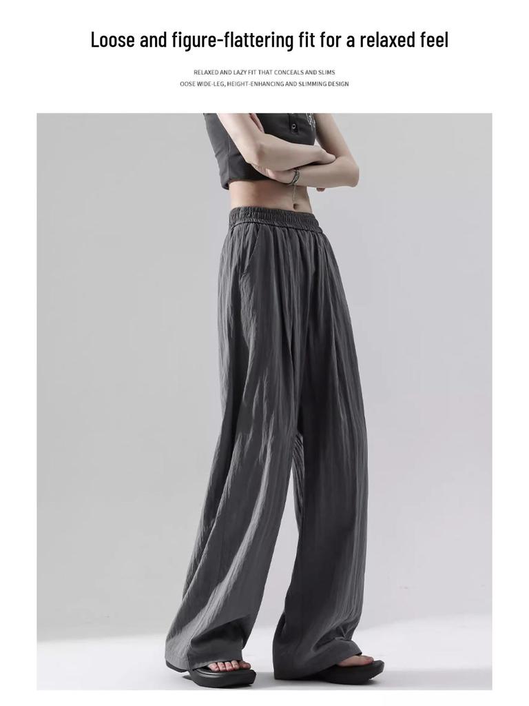 Drapey Wide Leg High Waist Summer Pants for Women - Slimming and Floor-Length, Yamamoto Style 2025