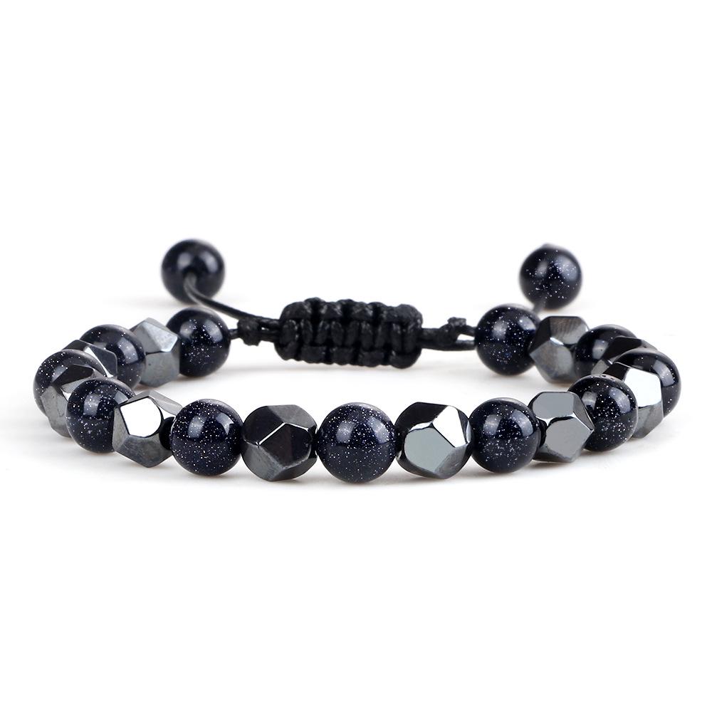Obsidian Tigerauge & Schwarzer Achat Lavastein Armband