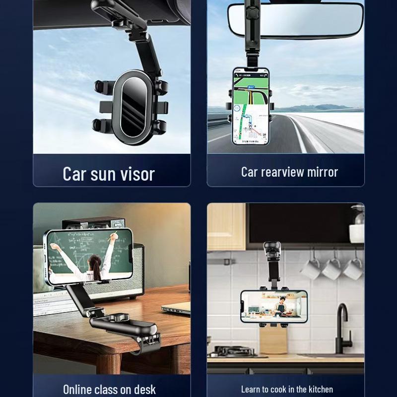 Universal Sun Visor Car Phone Holder & Navigation Bracket 2026 - Dual Use for Car and Home