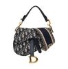 [Použitá] Mini taška Saddle 'Modrý Dior Oblique Jacquard' - Velmi dobrý stav #YOD0G1