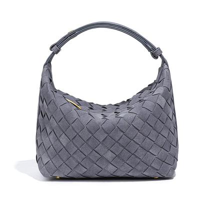 New Matte Hand-woven Portable Lunch Box Bag Fashionable and Compact Mini Shoulder Bag Diagonal Span Woven Women's Bag