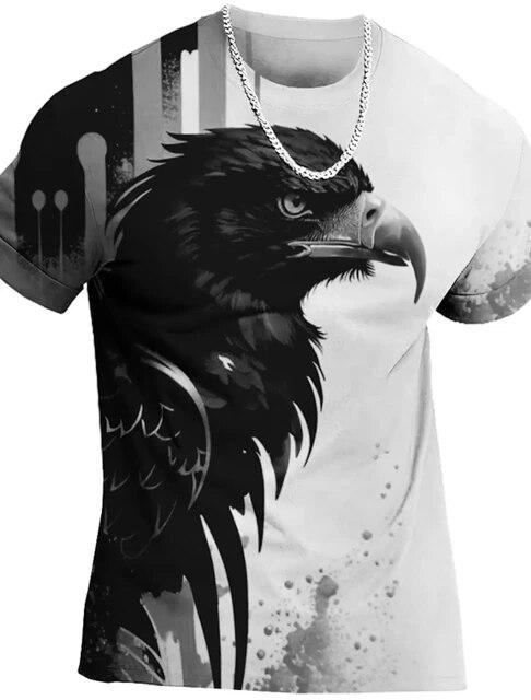 Animal Men's T-Shirt 3d Wolf Print Men's Tops Casual Short-Sleeved Simple T-Shirt Summer O-Neck T-Shirt Men's Oversized Clothing