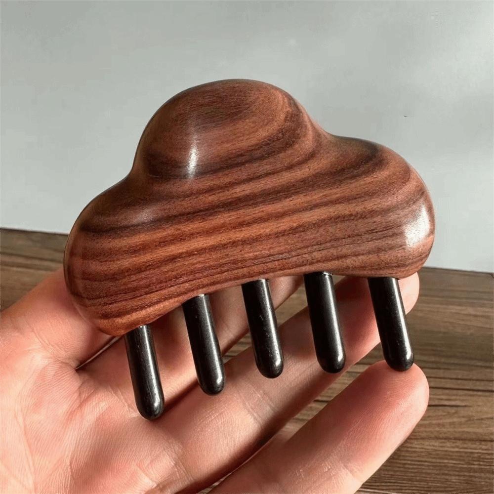 New Cloud Lotus Massage Comb Meridian Massage Anti-Static Wooden Comb Hair Care Scalp Beauty Hair Care Comb