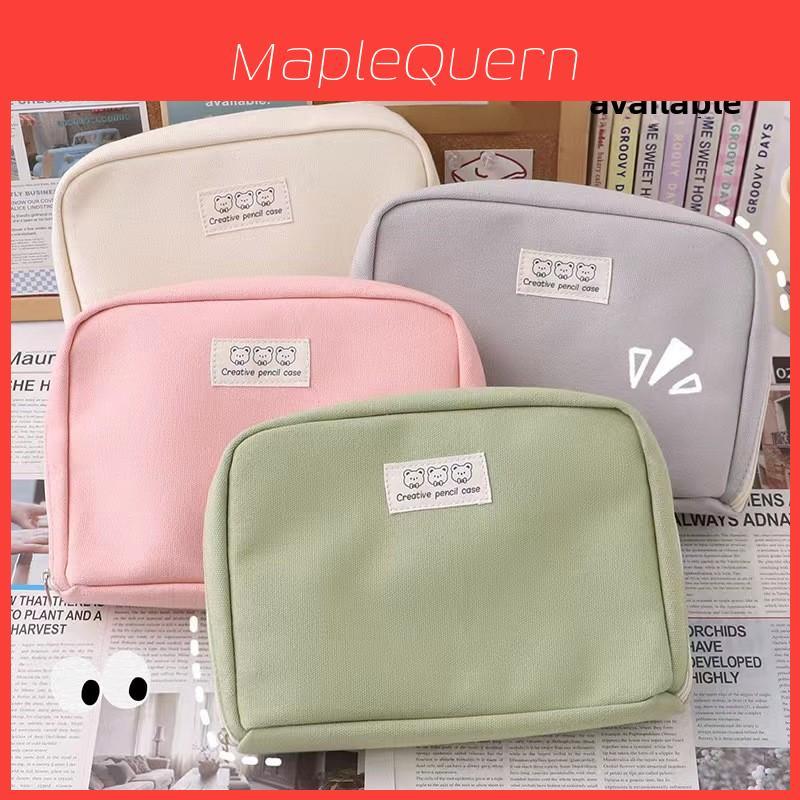 Multifunction Canvas Pencil Case For Students With Large Capacity And Organizer Features