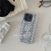 Korean Ins Ancient Art Retro Lace Rose Exquisite Phone Case For IPhone 17 16 15 14 13 12 11 Pro XR XS X Max 8 7 Plus MINI Cover