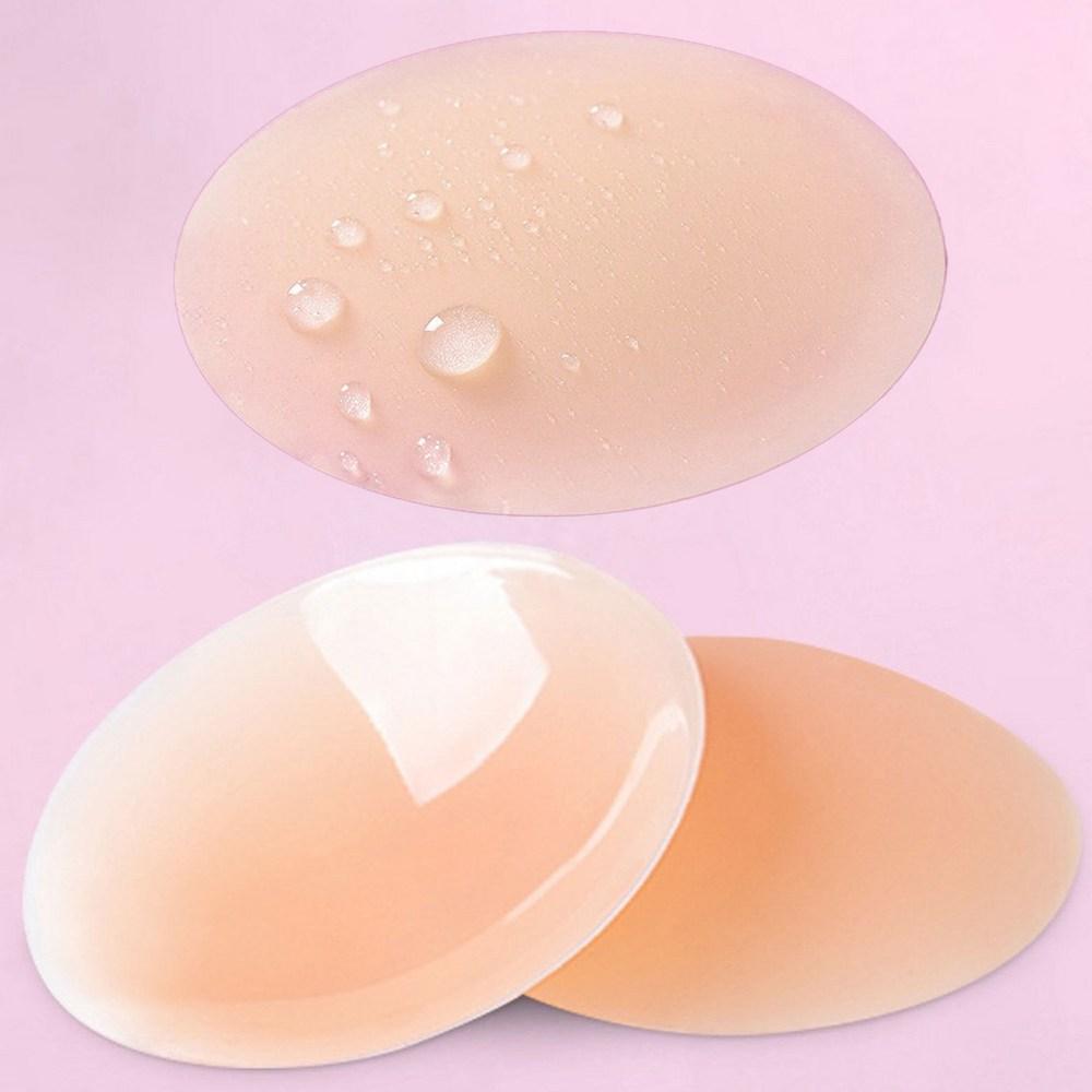 Leporem Silikon Brustwarzenpflaster Haut BH Noppen BH Silikon Nude BH Brustwarzenband 8cm, 2 Sets, 4 Stück